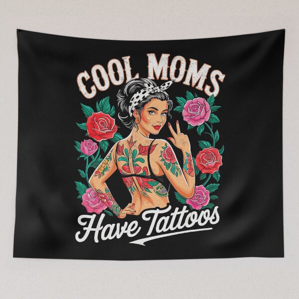 Item preview, Cool Moms Have Tattoos Retro Tattoo Mom Design designed and sold by Modaozushi216.