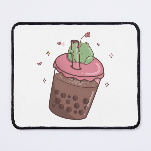 Item preview, Cute Frog Relaxing On Boba Tea Kawaii Aesthetic designed and sold by Kahakime.