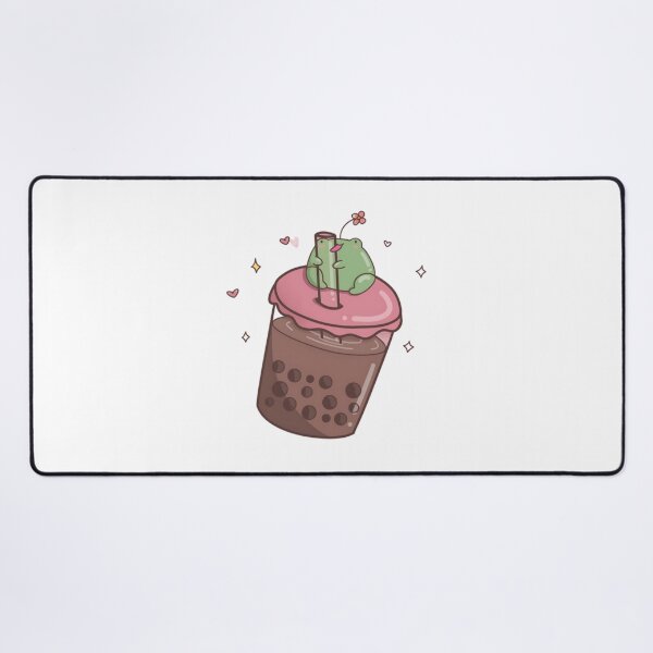 Item preview, Cute Frog Relaxing On Boba Tea Kawaii Aesthetic designed and sold by Kahakime.