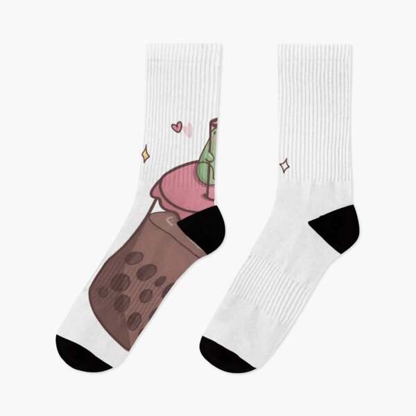 Item preview, Cute Frog Relaxing On Boba Tea Kawaii Aesthetic designed and sold by Kahakime.