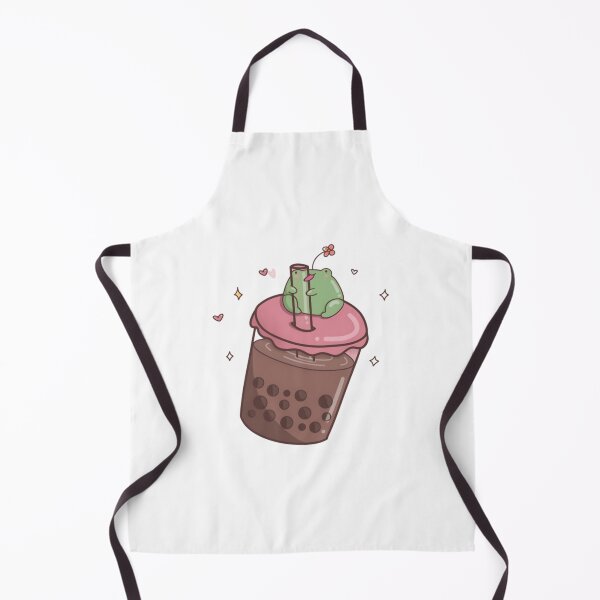 Item preview, Cute Frog Relaxing On Boba Tea Kawaii Aesthetic designed and sold by Kahakime.