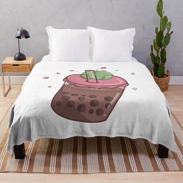 Item preview, Cute Frog Relaxing On Boba Tea Kawaii Aesthetic designed and sold by Kahakime.