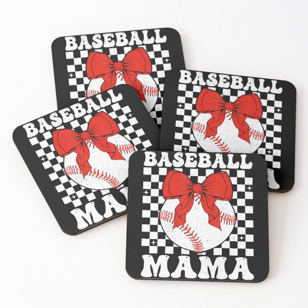 Item preview, Baseball Mama Red Bow Checker Sports Mom Design designed and sold by zamiokaline.