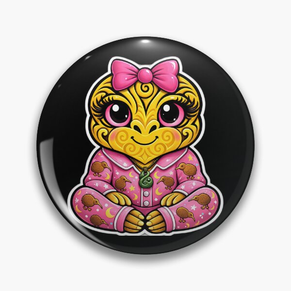 Item preview, Golden Hei Tiki in Pink Kiwi Pajama designed and sold by Cultural Breeze.