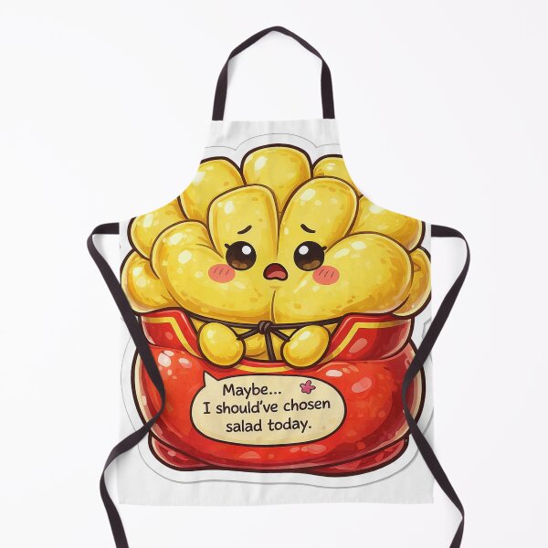 Item preview, Funny Inflated French Fries Sticker – Maybe I Should’ve Chosen Salad Today designed and sold by AENAcharms.