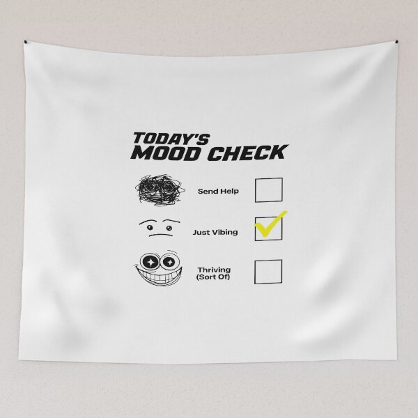 Item preview, Playful “Today’s Mood Check” Illustration – Funny Relatable Mood Chart for Daily Motivation & Engagement designed and sold by Bright Nest Studio.