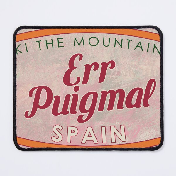 Item preview, Err-Puigmal, Spain, Ski, textured skiing badge designed and sold by Wanderful-roads.