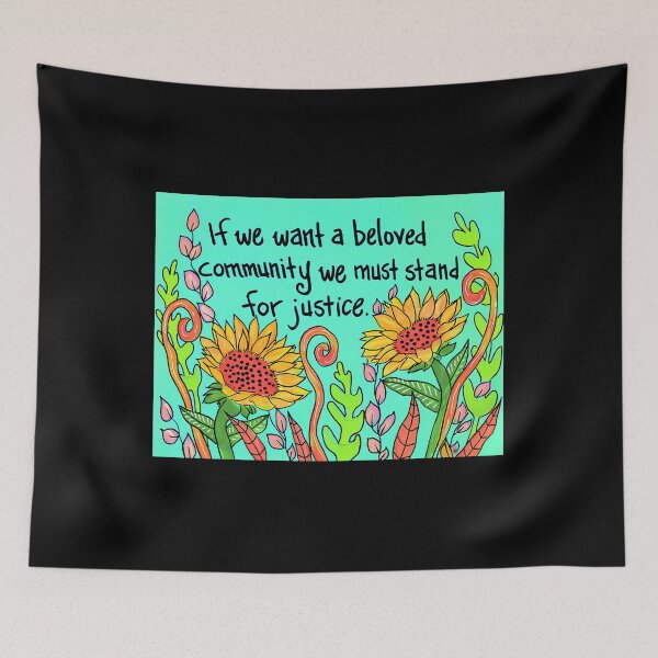 Item preview, Beloved Community Retro Floral Typography designed and sold by ajxaovjq6.