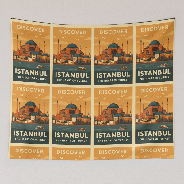 Item preview, Discover Istanbul – The Heart of Turkey (Vintage Skyline Poster) designed and sold by best-2025.