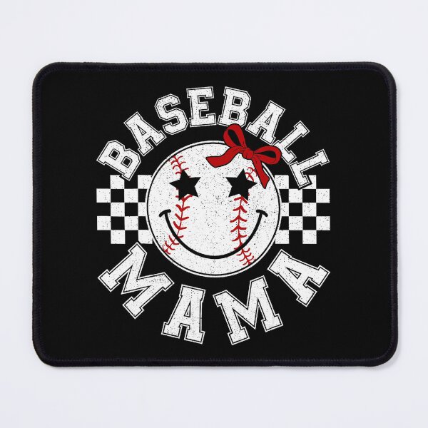 Artikelvorschau, Baseball Mama Checker Bow Sports Mom Design entworfen und verkauft von zamiokaline.