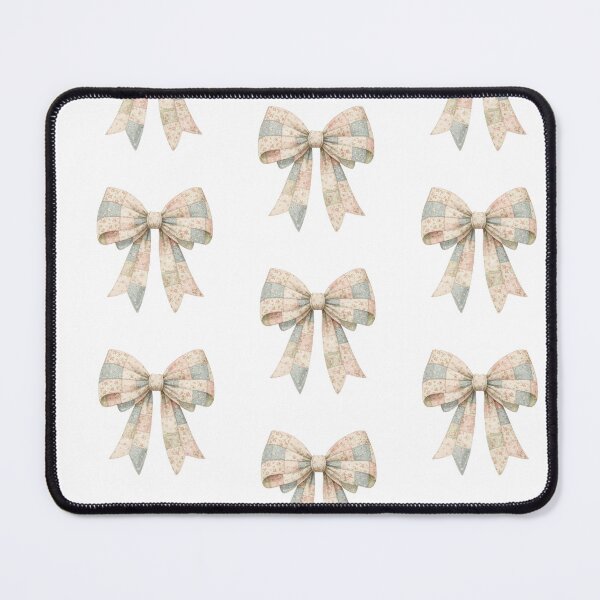 Item preview, Vintage Floral Patchwork Bow – Coquette Aesthetic Ribbon Design designed and sold by DoodloraStudio.