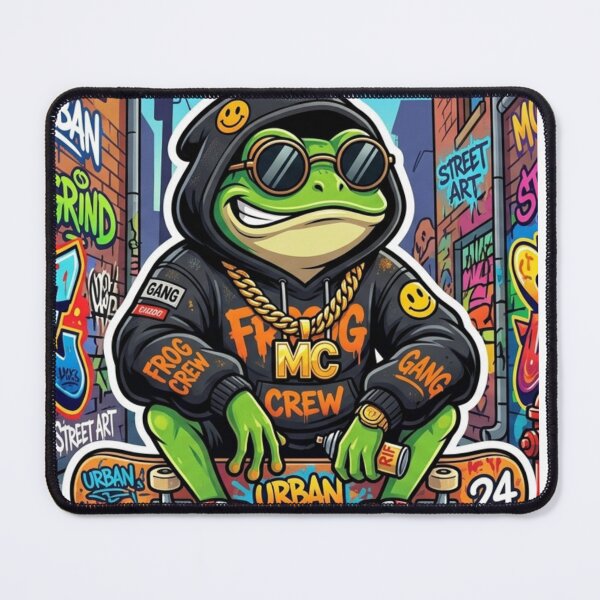 Aperçu de l'œuvre Rap Frog  créée et vendue par DreamPunkStudio.