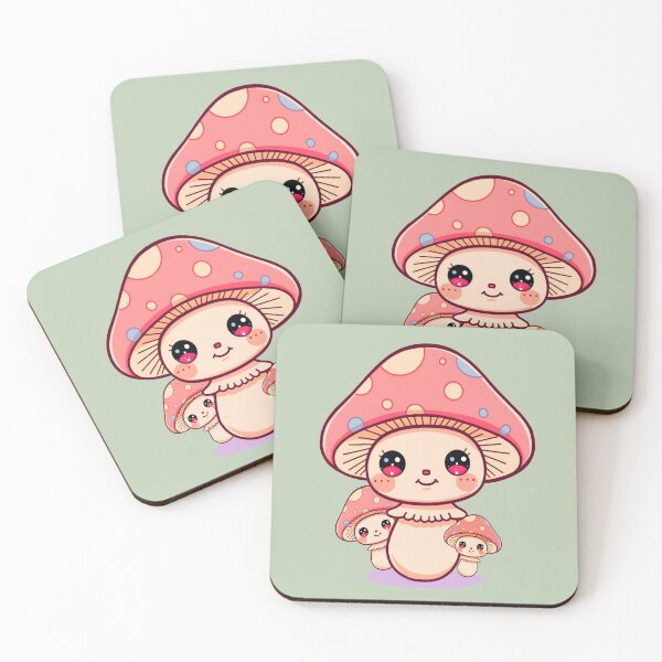 Item preview, Pegatina de familia de setas kawaii adorables | Adorable dibujo animado de seta rosa designed and sold by simpleyetcanva.