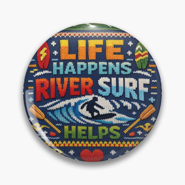 Item preview, Life Happens River Surf Helps Knitting Pattern Design designed and sold by Mauswohn.