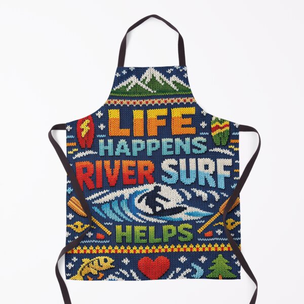 Item preview, Life Happens River Surf Helps Knitting Pattern Design designed and sold by Mauswohn.