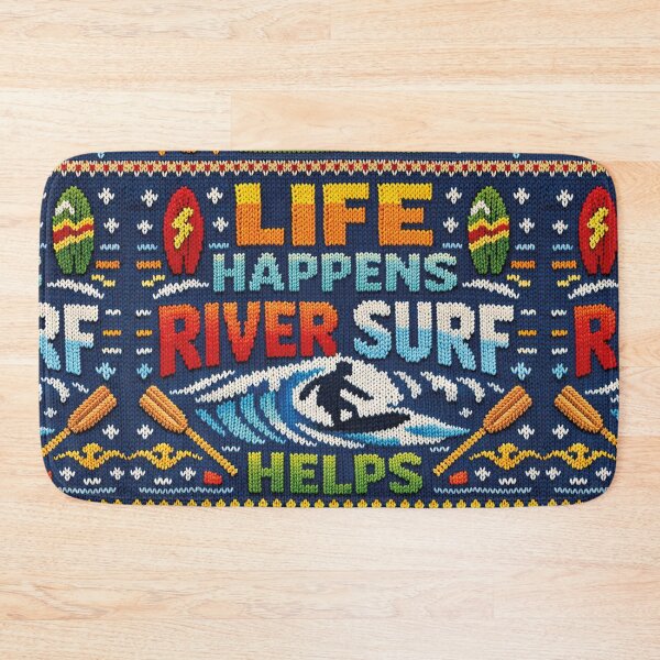 Item preview, Life Happens River Surf Helps Knitting Pattern Design designed and sold by Mauswohn.