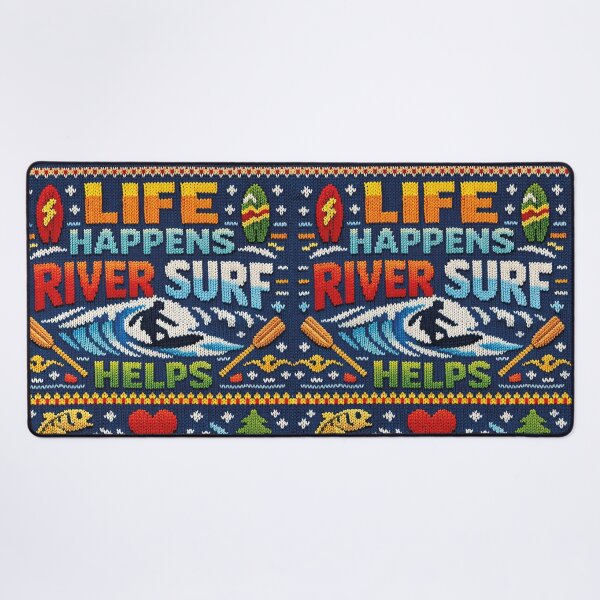 Item preview, Life Happens River Surf Helps Knitting Pattern Design designed and sold by Mauswohn.
