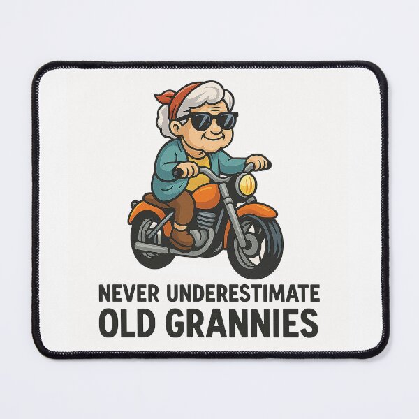 Item preview, Never Underestimate Old Grannies on an E-Bike | Funny Grandma Biker T-Shirt designed and sold by best-2025.