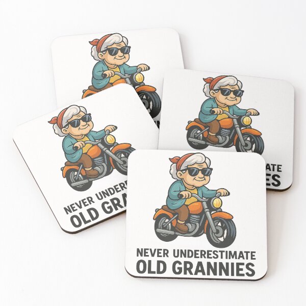 Item preview, Never Underestimate Old Grannies on an E-Bike | Funny Grandma Biker T-Shirt designed and sold by best-2025.