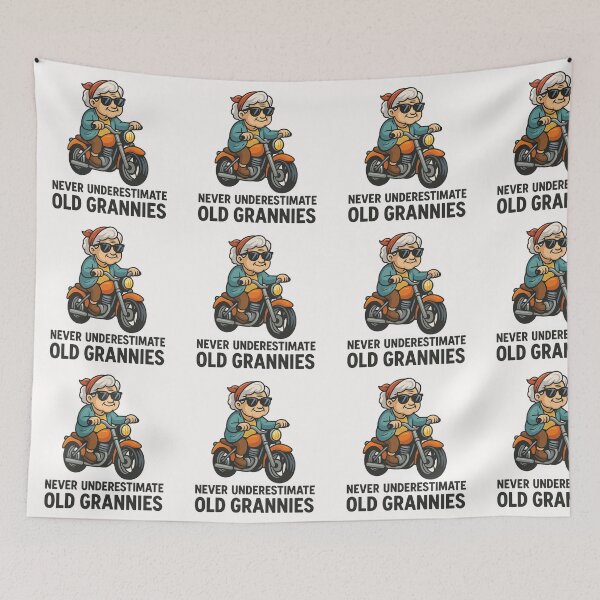 Item preview, Never Underestimate Old Grannies on an E-Bike | Funny Grandma Biker T-Shirt designed and sold by best-2025.