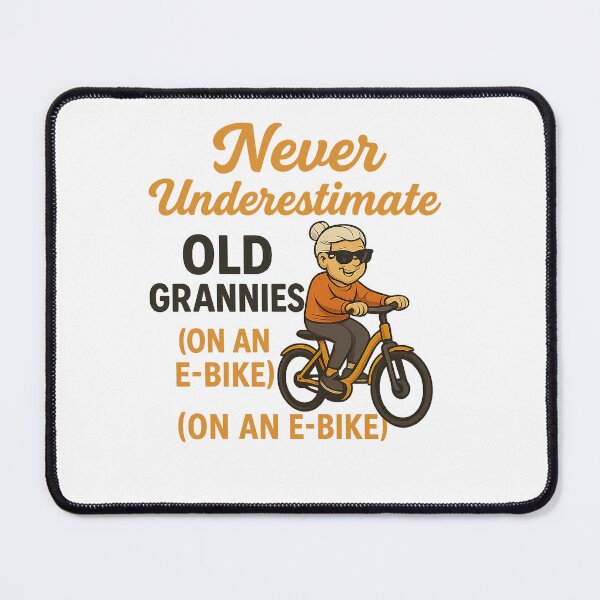 Item preview, Never Underestimate Old Grannies on an E-Bike | Funny Grandma Biker T-Shirt designed and sold by best-2025.