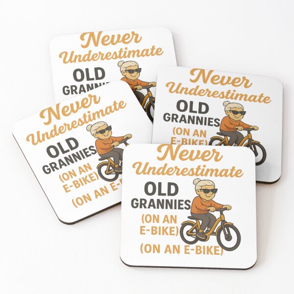 Item preview, Never Underestimate Old Grannies on an E-Bike | Funny Grandma Biker T-Shirt designed and sold by best-2025.