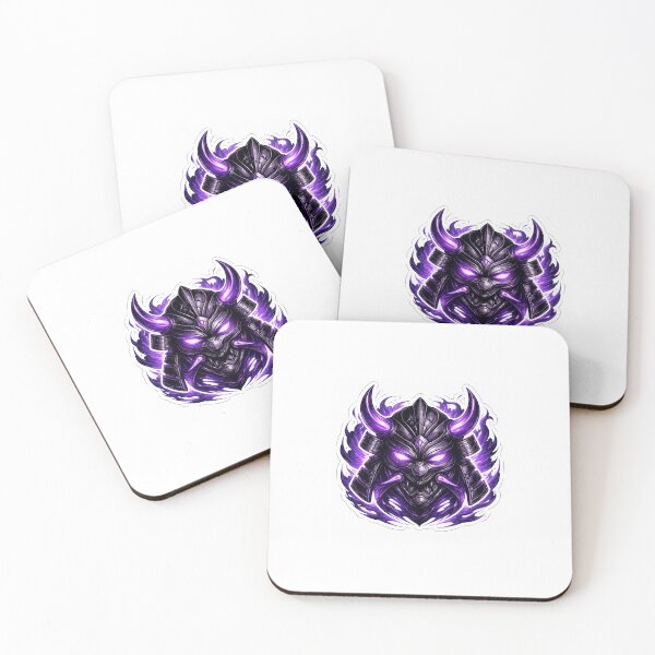 Item preview, Cyber Demon Samurai Mask Neon Anime Sticker designed and sold by RenderSpace.