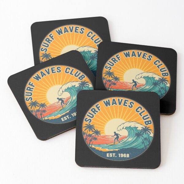 Item preview, Circle Vintage Surf Style. SURF WAVES CLUB. designed and sold by Giulivo Store Graphic.