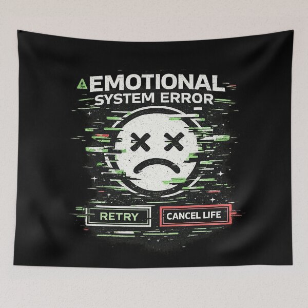 Item preview, Emotional System Error – Dark Humor Glitch Design | Dead Inside Club designed and sold by SpainDesign77.