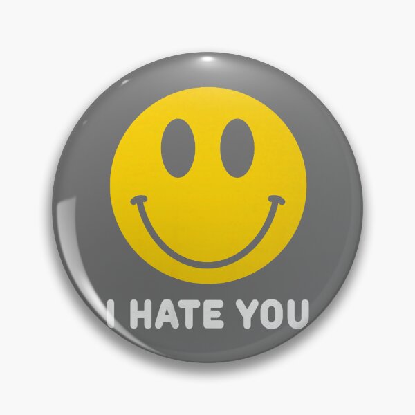 Item preview, Retro Vintage Yellow Happy Smile Face Emoticon I Hate You designed and sold by KristineLi.