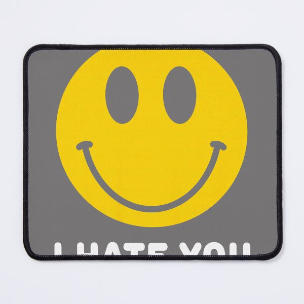 Item preview, Retro Vintage Yellow Happy Smile Face Emoticon I Hate You designed and sold by KristineLi.