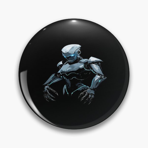 Item preview, Futuristic Blue‑Lit Robot Illustration – High‑Tech Cybernetic AI Character for Sci‑Fi & Tech Branding designed and sold by Bright Nest Studio.