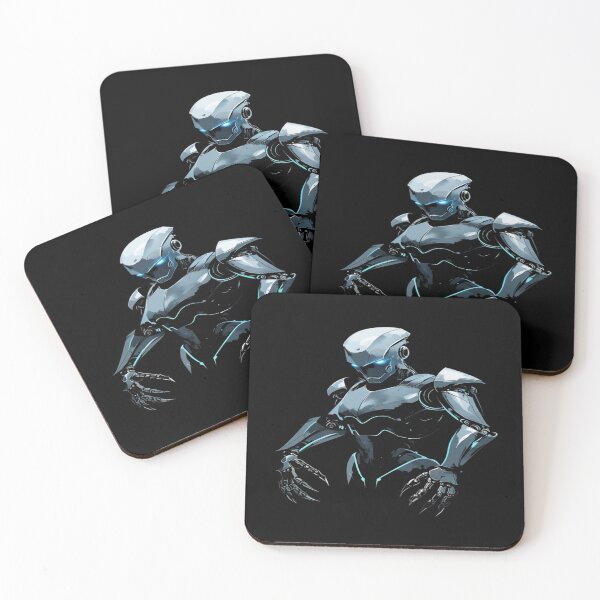 Item preview, Futuristic Blue‑Lit Robot Illustration – High‑Tech Cybernetic AI Character for Sci‑Fi & Tech Branding designed and sold by Bright Nest Studio.