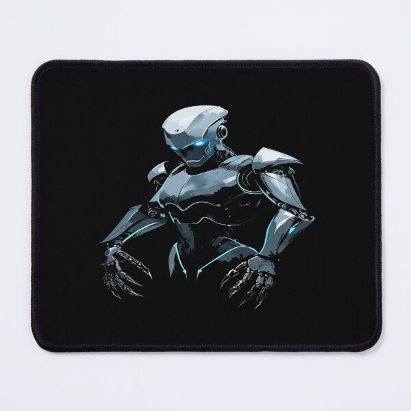 Item preview, Futuristic Blue‑Lit Robot Illustration – High‑Tech Cybernetic AI Character for Sci‑Fi & Tech Branding designed and sold by Bright Nest Studio.