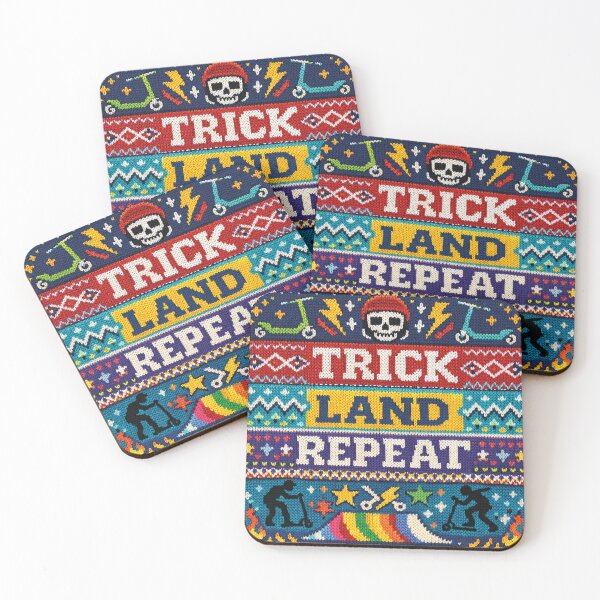 Item preview, Trick Land Repeat Stunt Scooter Knitting Pattern designed and sold by Mauswohn.