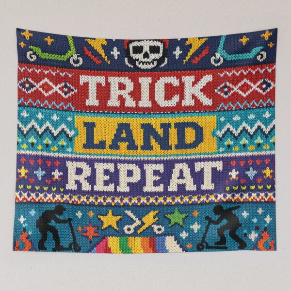 Item preview, Trick Land Repeat Stunt Scooter Knitting Pattern designed and sold by Mauswohn.