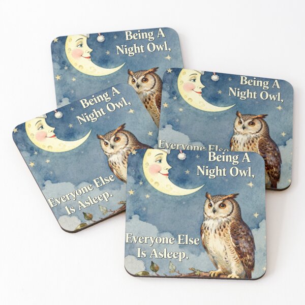 Item preview, Love Being A Night Owl. designed and sold by Radioactive Monkey Club.
