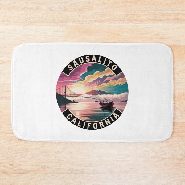 Item preview, Sausalito California: Golden Gate Bridge Coastal Illustration designed and sold by CircinusStore.