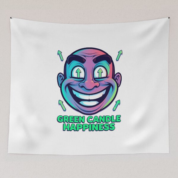 Item preview, Green Candle Happiness Funny Trader Cartoon Shirt designed and sold by KapiPrint.