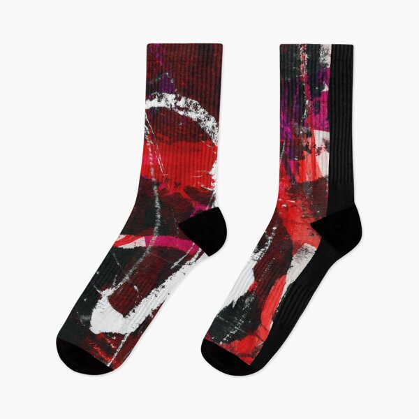 Item preview, Dynamic Crimson Surge - Vibrant Red, Black & White Abstract Art designed and sold by NickDedidis.