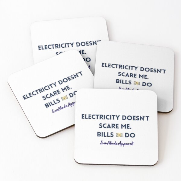 Item preview, Electricity Doesn’t Scare Me Bills Do T-Shirt – Funny Electrician Gift, Tradesman Humor Tee designed and sold by IronMade Apparel.