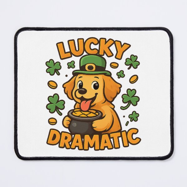 Item preview, Lucky Dramatic Dog St Patrick's Day Funny Dog Lover Design designed and sold by OwnYourMood.