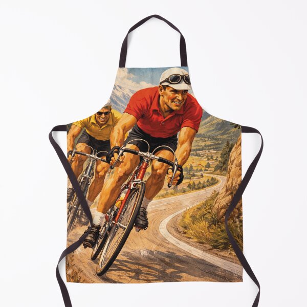 Artikelvorschau, Vintage Rennrad Bergfahrt Alpen Radsport Illustration entworfen und verkauft von Mauswohn.