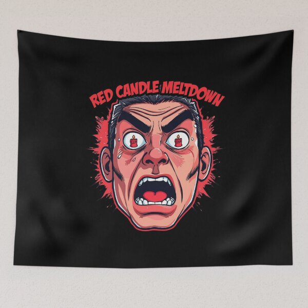 Item preview, Red Candle Meltdown Funny Trading Face Shirt designed and sold by KapiPrint.