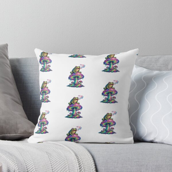 Item preview, Psychedelic frog on a glowing mushroom designed and sold by FroggyOnly.