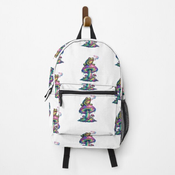 Item preview, Psychedelic frog on a glowing mushroom designed and sold by FroggyOnly.