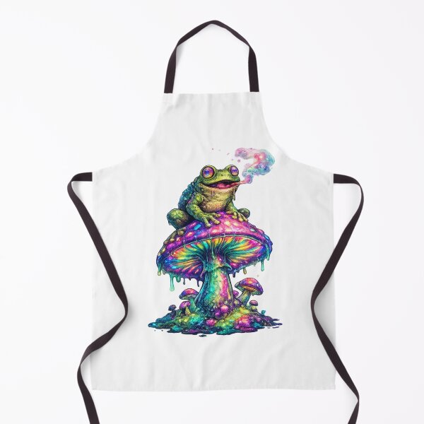 Item preview, Psychedelic frog on a glowing mushroom designed and sold by FroggyOnly.