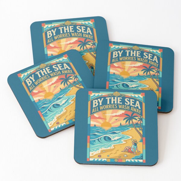 Item preview, By The Sea Relaxing Beach Sunset Coastal Scene designed and sold by AntiqueImages.
