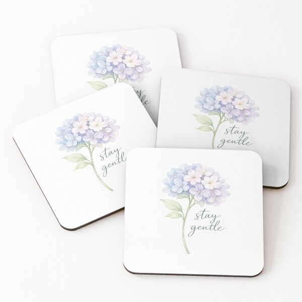 Item preview, Stay Gentle Hydrangea Watercolor – Soft Floral Quote Aesthetic designed and sold by SoftMuse Designs.