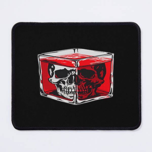 Item preview, Surreal Skull in Red Liquid Cube – Dark Abstract Art for Modern Decor & Creative Digital Projects designed and sold by Bright Nest Studio.